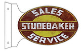 Studebaker Sales Reproduction Flange Garage Shop Sign 12x18 Oval