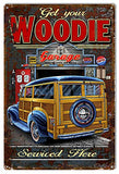 Woodie Service Garage Gas Station Metal Sign By Steve McDonald 12×18