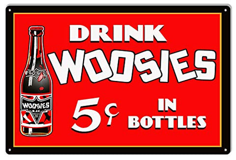 Woosies Beverage Drink Reproduction Large Nostalgic Metal Sign 16×24