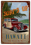 Surfs Up Hawaii Reproduction Sign 16x24