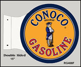 Conoco Gasoline Flange Reproduction Sign 15x171/2