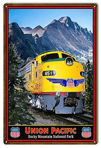 Union Pacific Railroad Rocky Mountain National Park Metal Sign