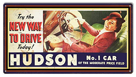 XL Hudson Car Co, Nostalgic Advertisement Reproduction Aluminum Sign