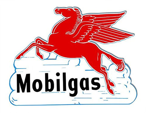 ArtFuzz Mobilgas Pegasus Horse Laser Cutout Sign 18.5 X 23.5