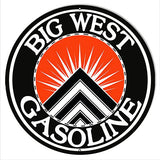 Big West Gasoline Reproduction Motor Oil Metal Sign 24×24 Round