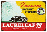 Laureleaf 75 Gasoline Reproduction Motor Oil Metal Sign 12×18