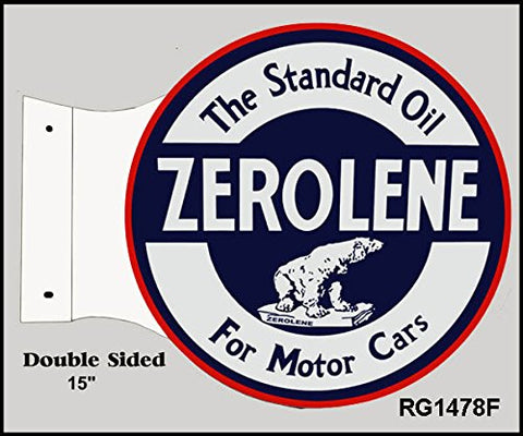 Zerolene Motor Oil Flange Reproduction Sign 15x171/2