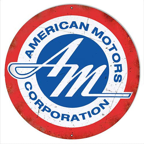 American Motors Corp. Reprod. Aged Looking Gas And Motor Oil Metal Sign 24 in