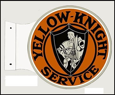 Reproduction Yellow Knight Service Flange Sign 15x171/2