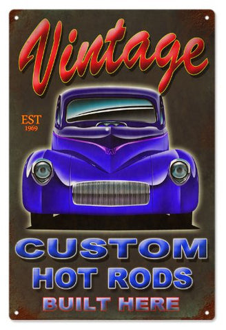 Vintage Custom Hot Rod Reproduction Sign 16x24