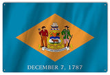 Delaware State Flag Reproduction Metal Sign 12x18