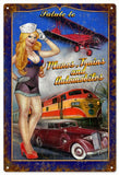 Planes Trains And Automobiles Pin Up Girl Reproduction Sign16x24