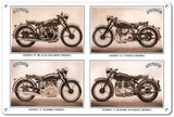 Vincent Classic British Motorcycle Reproduction Sign 12x18