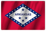 Arkansas State Flag Reproduction Metal Sign 12x18