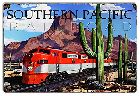 Souther Pacific Railways Reproductin Railroad Metal Sign 12×18