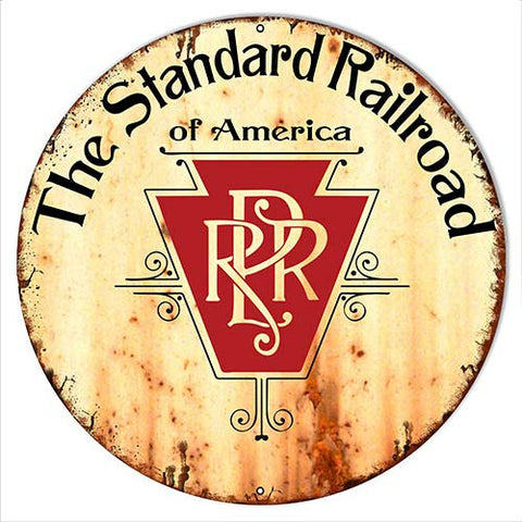 RPR Railroad Reproduction Vintage Herald Metal Sign 30×30 Round