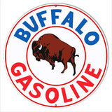 Buffalo Gasoline Reproduction Motor Oil Metal Sign 18×18 Round