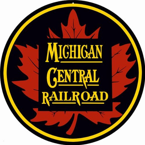 Michigan Central Railroad Sign 14 Round