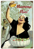 Vintage Mama Mia Reproduction Sign 12x18