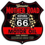 (3) Mother Road Motor Oil Cut Out By Steve McDonald Metal Sign 7.5×7.5