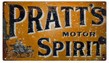 Reproduction Pratts Motor Spirit Sign 8x14