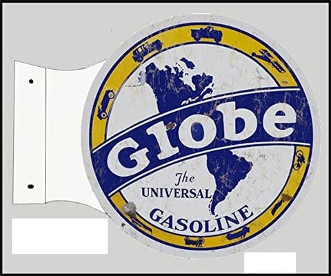 Reproduction Globe Gasoline Flange Sign 15x171/2