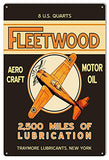 Fleetwood Reproduction Motor Oil Aviation Metal Sign 12×18