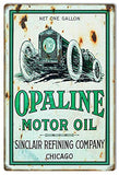 Opaline Motor Oil Reproduction Gasoline Metal Sign 12×18