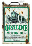 Opaline Gasoline Cut Out Reproduction Garage Shop Metal Sign 13.5×19.5