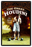 Houdini British Tour Wall Art Reproduction Magician Metal Sign 12x18