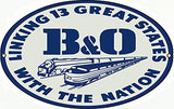 B&O Railroad Sign 9x14 Oval