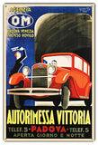 ArtFuzz Autorimessa Vittoria Reproduction Garage Shop Metal Sign 12x18