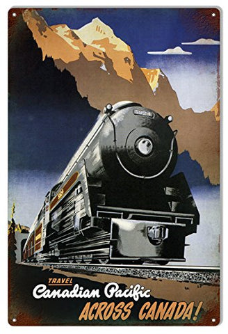 ArtFuzz Canadian Pacific Railroad Reproduction Sign 12x18