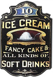 Ice Cream Laser Cut Out Country Metal Sign 14x20