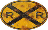 Railroad Xing Sign 9x14 Oval