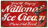 Reproduction National Ice Cream Sign 8x14