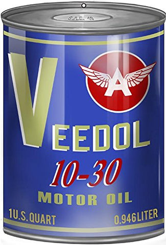 Veedol Motor Oil Can Reproduction Gas Station Metal Sign 12x18