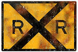 Aged Looking Railroad Crossing Sign