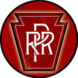 Reproduction PRR Railroad Sign 14 Round