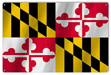 Maryland State Flag Reproduction Metal Sign 12x18