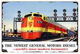 General Motors Diesel Reproduction Railroad Locomotive Metal Sign 12×18