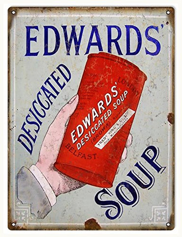 Nostalgic Edwards Soup Reproduction Sign 9x12