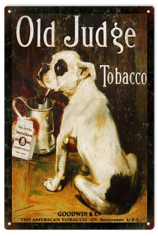 Reproduction Old Judge Tobacco Sign