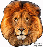 Lion Face Animal Wall Art Laser Cut Out Sign 17x18.5