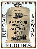 Nostalgic Eagle And Swan Flour Reproduction Sign 9x12