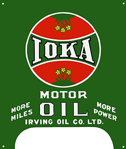 IOKA Motor Oil Reproduction Garage Shop Metal Sign 23x27