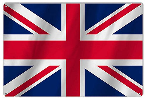 United Kingdom Country Flag Reproduction Metal Sign 12x18