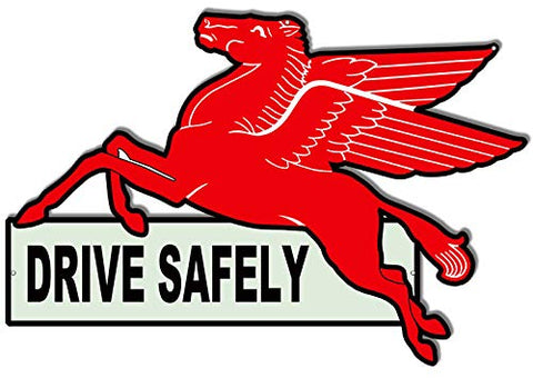 Drive Safely Pegasus Horse Laser Cutout Sign 16X23.5