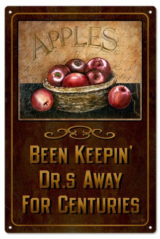 Reproduction Apples Sign 8x14