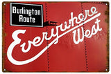 Vintage Burlington Route Railroad Reproduction Sign